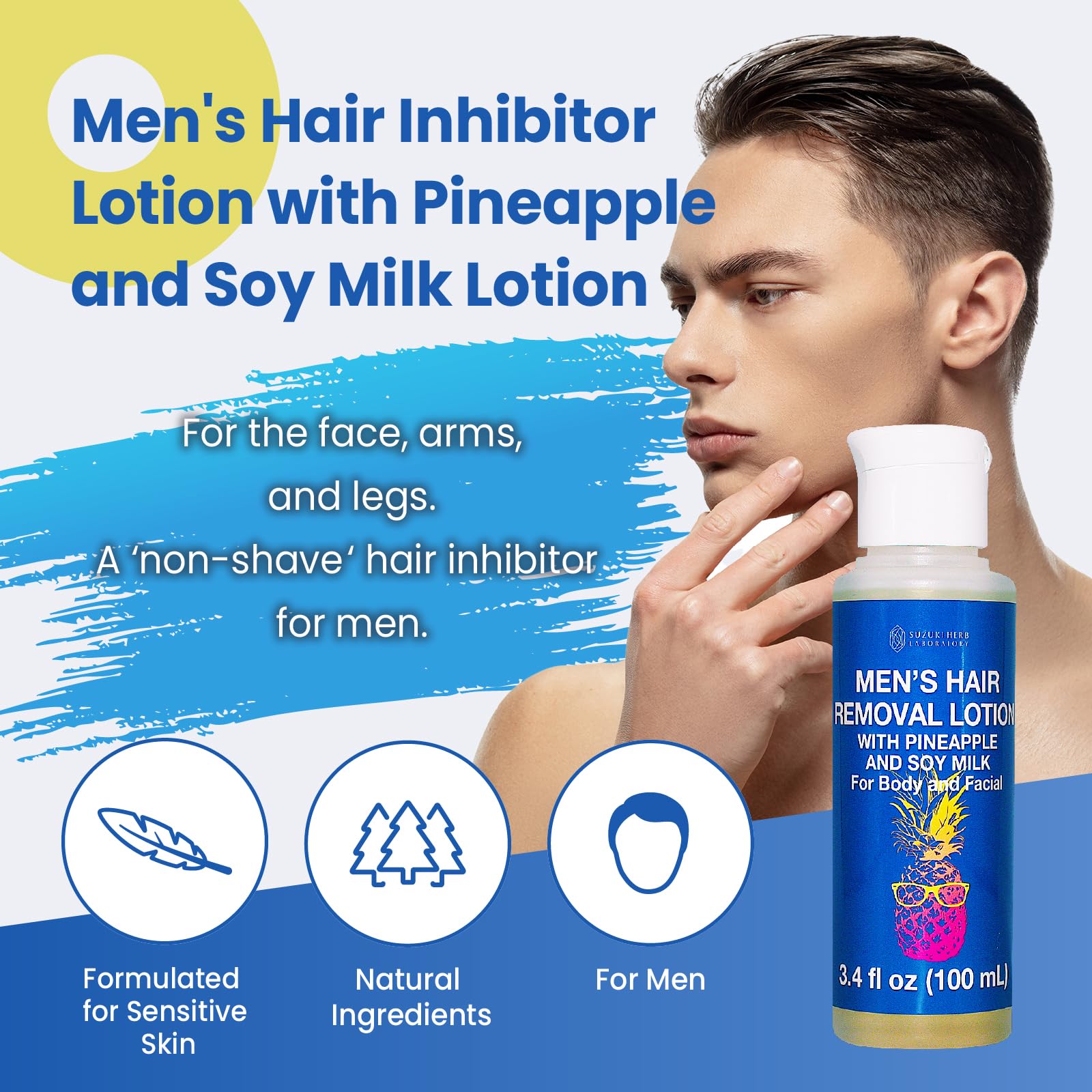 Amazon.com : SUZUKI HERB LABORATORY Men's Hair Inhibitor Lotion